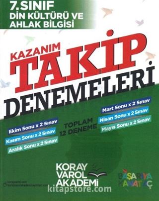 7. Sınıf Din Kültürü ve Ahlak Bilgisi Kazanım Takip Denemeleri