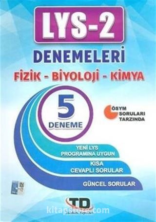 LYS 2 Fizik-Biyoloji-Kimya Denemeleri - 5 Deneme