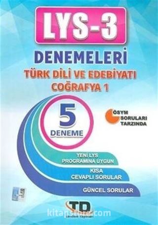 LYS 3 Türk Dili ve Edebiyatı-Coğrafya 1 Denemeleri - 5 Deneme