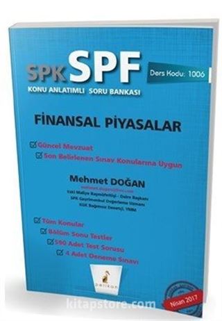 SPK - SPF Finansal Piyasalar Konu Anlatımlı Soru Bankası 1006