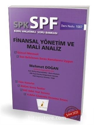 SPK - SPF Finansal Yönetim ve Mali Analiz Konu Anlatımlı Soru Bankası (Ders Kodu:1007)