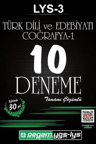 LYS 3 Türk Dili ve Edebiyatı - Coğrafya 1 Tamamı Çözümlü 10 Deneme