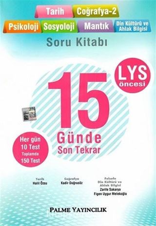 LYS Öncesi 15 Günde Son Tekrar Tarih Coğrafya 2 Psikoloji Sosyoloji Soru Bankası