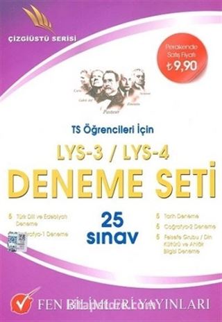 LYS-3 LYS-4 TS Öğrencileri İçin 25 Deneme Sınavı Çizgiüstü Serisi