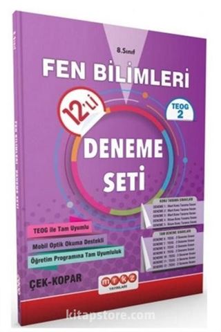 8. Sınıf TEOG 2 Fen Bilimleri 12'li Deneme Seti