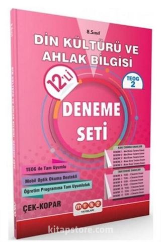 8. Sınıf TEOG 2 Din Kültürü ve Ahlak Bilgisi 12'li Deneme Seti