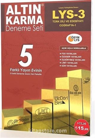 LYS 3 Türk Dili ve Edebiyatı Coğrafya 1 5 Farklı Yayın 5 Deneme