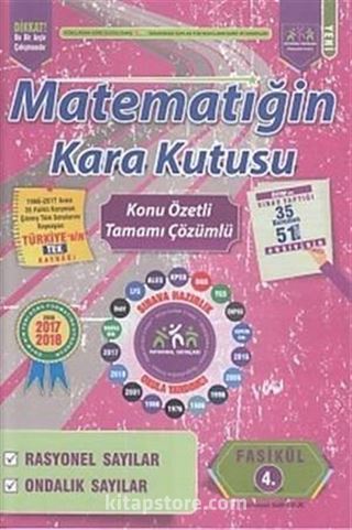 Matematiğin Kara Kutusu Konu Özetli Tamamı Çözümlü 4. Fasikül