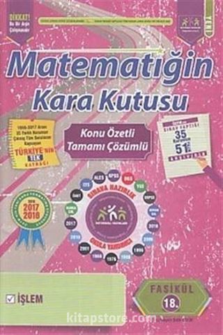 Matematiğin Kara Kutusu Konu Özetli Tamamı Çözümlü 18. Fasikül