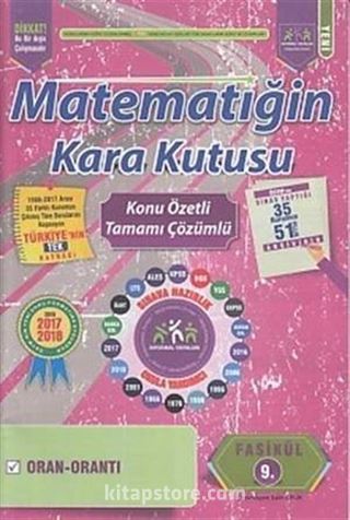 Matematiğin Kara Kutusu Konu Özetli Tamamı Çözümlü 9. Fasikül