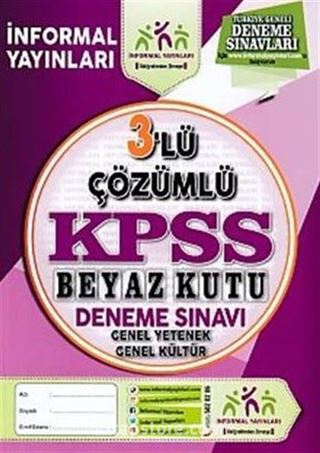 KPSS'nin Beyaz Kutusu 3'lü Çözümlü Deneme Sınavı