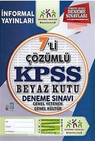 KPSS'nin Beyaz Kutusu 7'li Çözümlü Deneme Sınavı