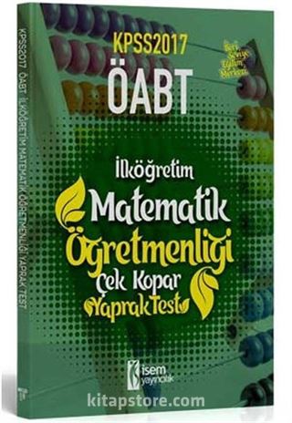 2017 ÖABT İlköğretim Matematik Öğretmenliği Çek Kopar Yaprak Test