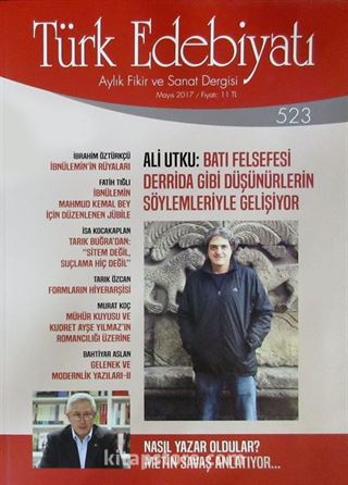 Türk Edebiyatı Aylık Fikir ve Sanat Dergisi Mayıs 2017 Sayı 523