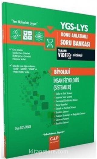 YGS LYS Biyoloji İnsan Fizyolojisi (Sistemler) Konu Anlatımlı Soru Bankası