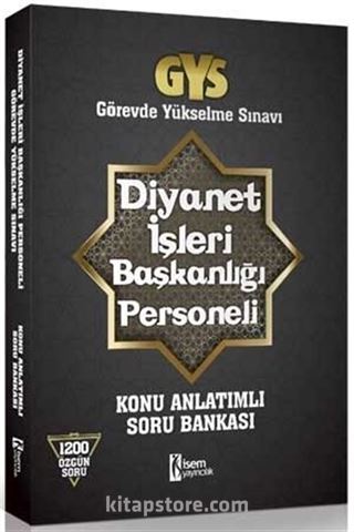 2018 GYS Diyanet İşleri Bakanlığı Personeli Görevde Yükselme Sınavı Konu Anlatımlı Soru Bankası