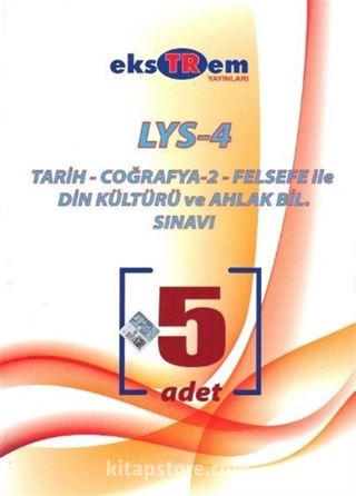 LYS 4 Tarih Coğrafya 2 Felsefe İle Din Kültürü ve Ahlak Bilgisi Sınavı 5'li Deneme