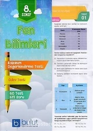 8. Sınıf Fen Bilimleri Kazanım Değerlendirme ve Ödev Testleri