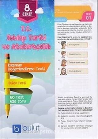 8. Sınıf T.C. İnkılap Tarihi ve Atatükçülük Kazanım Değerlendirme ve Ödev Testleri