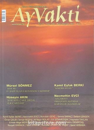 Ayvakti Aylık Düşünce-Kültür ve Edebiyat Dergisi Sayı:168 Mayıs-Haziran 2017