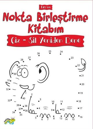 Nokta Birleştirme Kitabım Kırmızı / Çiz - Sil Yeniden Dene