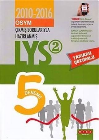 LYS 2 2010-2016 Çıkmış Sorularla Tamamı Çözümlü 5 Deneme