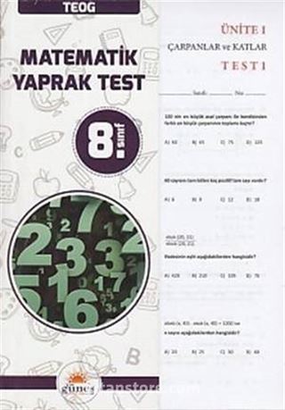 8. Sınıf TEOG Matematik Yaprak Test