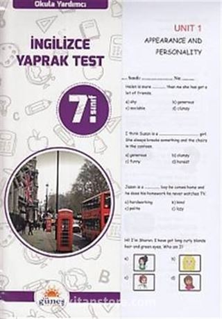 7. Sınıf İngilizce Yaprak Test