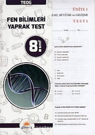 8. Sınıf TEOG Fen Bilimleri Yaprak Test