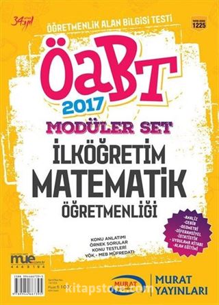 2017 ÖABT Modüler Set İlköğretim Matematik Öğretmenliği (Kod:1225)