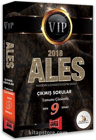 2018 ALES VIP Son 9 Sınav Tamamı Çözümlü Çıkmış Sorular