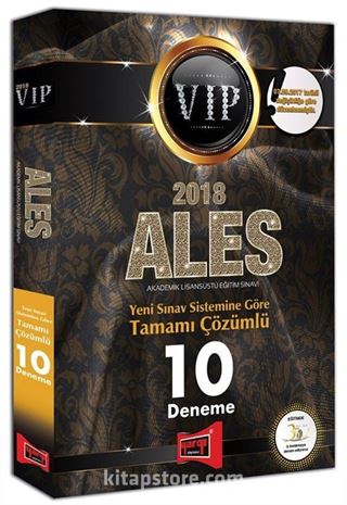 2018 ALES VIP Yeni Sınav Sistemine Göre Tamamı Çözümlü 10 Deneme