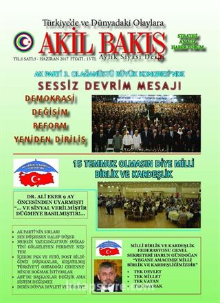 Türkiye'de ve Dünyadaki Olaylara Akil Bakış Yıl:1 Sayı:3 Haziran 2017