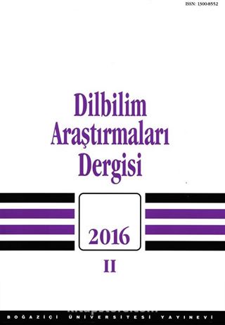 Dilbilim Araştırmaları Dergisi 2016/2