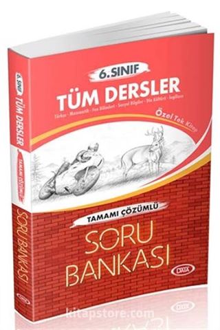 6. Sınıf Tüm Dersler Özel Tek Kitap Tamamı Çözümlü Soru Bankası