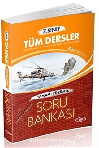 7. Sınıf Tüm Dersler Özel Tek Kitap Tamamı Çözümlü Soru Bankası