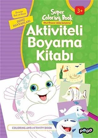 Aktiviteli Boyama Kitabı / Deniz Hayvanları