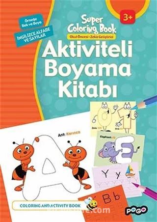 Aktiviteli Boyama Kitabı / İngilizce Alfabe ve Sayılar