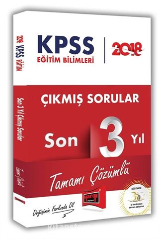 2018 KPSS Eğitim Bilimleri Tamamı Çözümlü Son 3 Yıl Çıkmış Sorular