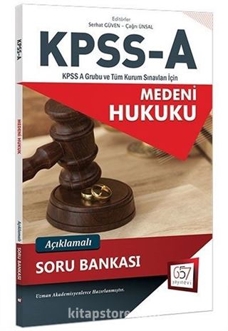 2018 KPSS A Grubu Medeni Hukuk Açıklamalı Soru Bankası