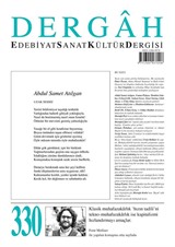 Dergah Edebiyat Sanat Kültür Dergisi Sayı 330 Ağustos 2017