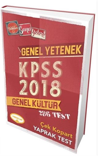 2018 KPSS Genel Yetenek Genel Kültür Çek Kopart Yaprak Test