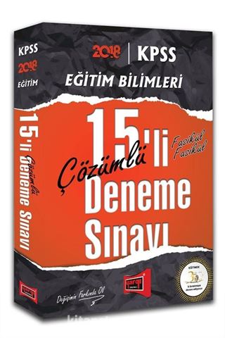 2018 KPSS Eğitim Bilimleri 15'li Fasikül Fasikül Çözümlü Deneme Sınavı