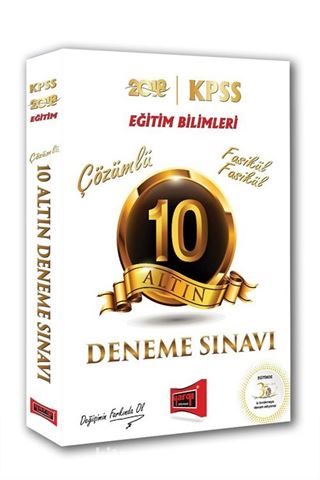 2018 KPSS Eğitim Bilimleri 10 Altın Fasikül Fasikül Çözümlü Deneme Sınavı