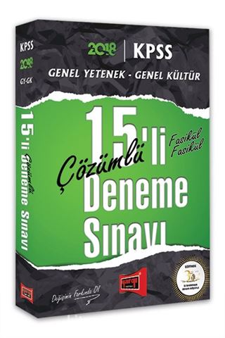 2018 KPSS Genel Yetenek Genel Kültür 15'li Fasikül Fasikül Çözümlü Deneme Sınavı