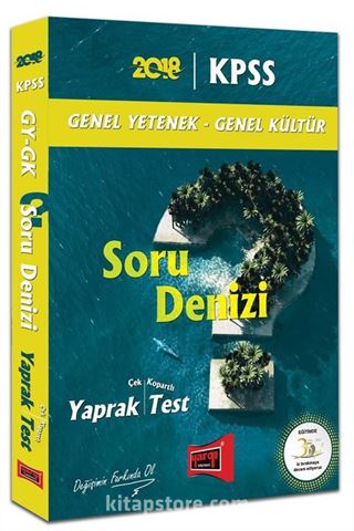 2018 KPSS Genel Yetenek Genel Kültür Soru Denizi Çek Kopartlı Yaprak Test