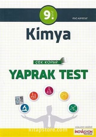 9. Sınıf Kimya Çek Kopar Yaprak Test