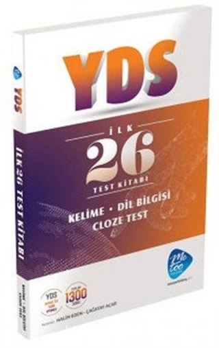 YDS İlk 26 Test Kitabı Kelime, Dil Bilgisi, Cloze Test