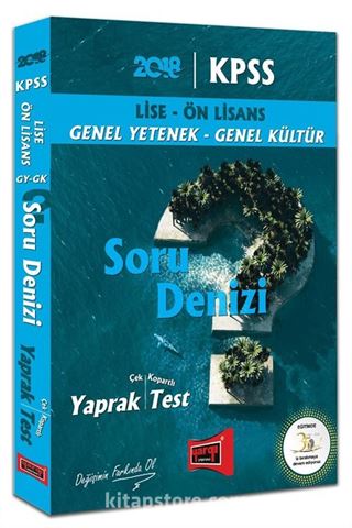 2018 KPSS Lise Ön Lisans Genel Yetenek Genel Kültür Soru Denizi Çek Kopartlı Yaprak Test