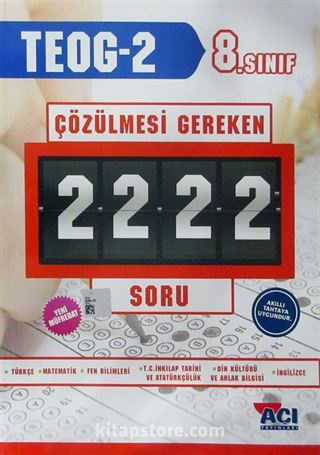 8. Sınıf TEOG 2 Çözülmesi Gereken 2222 Soru